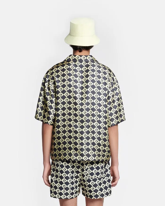 Maxton Printed SilkTwill Shirt Diamond Check Men Nanushka Shirts