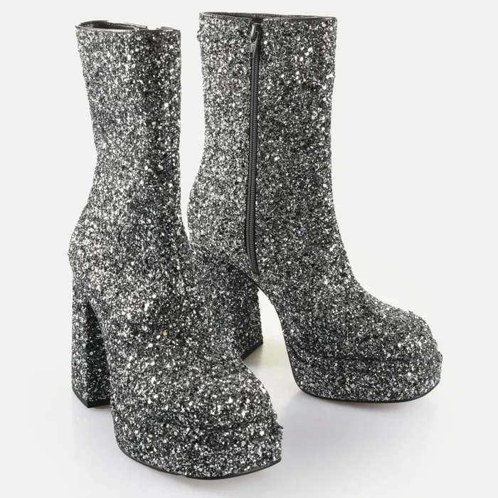 May Ankle Boot Glam Silver Buffalo Boots and AnkleBoots