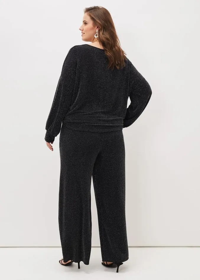 Mell Shimmer Lurex CoOrd Trousers Blacksilver Women Phase Eight Trousers