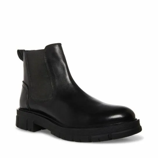 Men039s ADONIS BLACK LEATHER Black Leather Steve Madden Boots Men039s ADONIS BLACK LEATHER Black Leather Steve Madden Boots