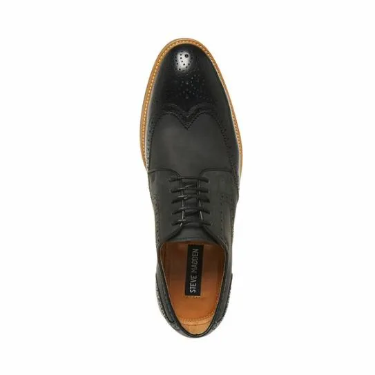 Men039s KADYNN BLACK LEATHER Black Leather Steve Madden Dress Men039s KADYNN BLACK LEATHER Black Leather Steve Madden Dress