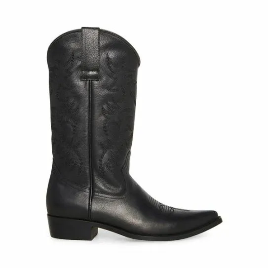 Men039sKids039 REYY BLACK LEATHER Black Leather Steve Madden Boots