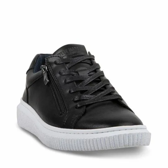 Men039s NIZIAM BLACK LEATHER Black Leather Steve Madden Sneakers Men039s NIZIAM BLACK LEATHER Black Leather Steve Madden Sneakers