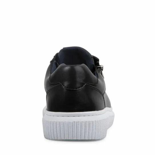Men039s NIZIAM BLACK LEATHER Black Leather Steve Madden Sneakers Men039s NIZIAM BLACK LEATHER Black Leather Steve Madden Sneakers