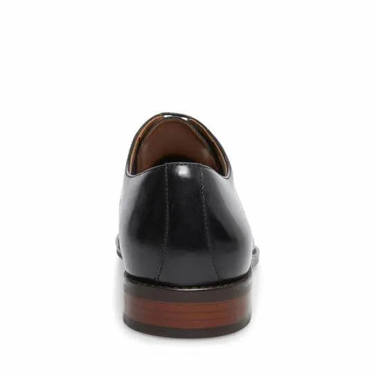 Men039s PLOT BLACK LEATHER Black Leather Steve Madden Dress Men039s PLOT BLACK LEATHER Black Leather Steve Madden Dress