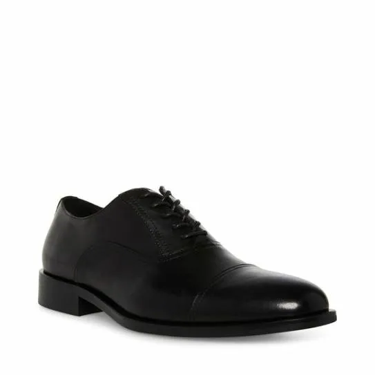 Men039s PRINCETON BLACK LEATHER Black Leather Steve Madden Dress Men039s PRINCETON BLACK LEATHER Black Leather Steve Madden Dress