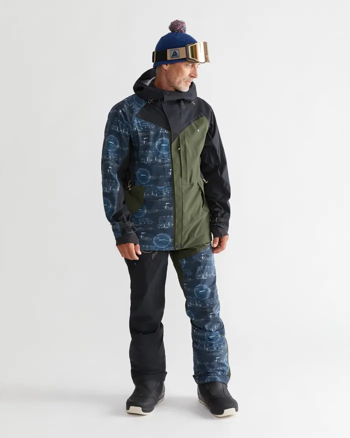 Men 134 Levitend Cutan Britta Long Jacket Britta MarakattLabba Rosin Greencobolt Blue Klttermusen Waterproof Jackets