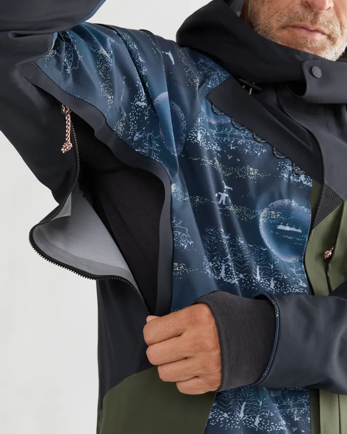 Men 134 Levitend Cutan Britta Long Jacket Britta MarakattLabba Rosin Greencobolt Blue Klttermusen Waterproof Jackets