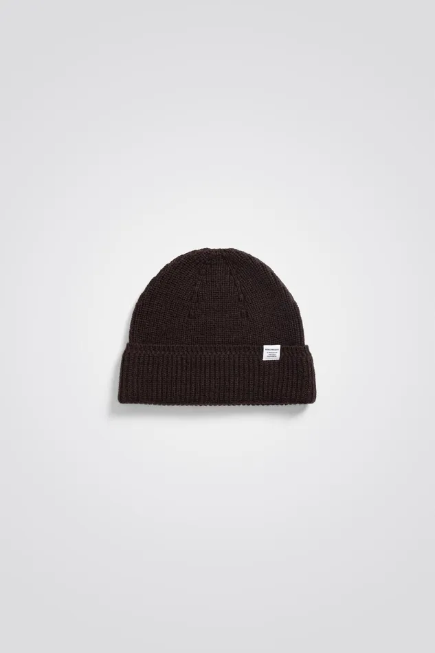 Men Alpaca Mohair Stripe Beanie Grey Melange Norse Projects Beanies