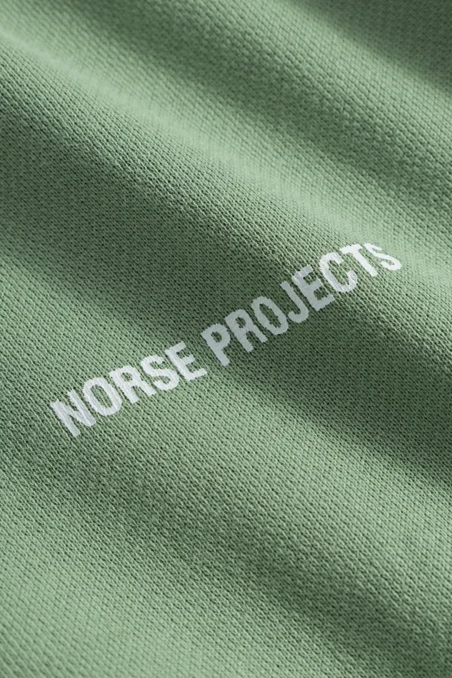 Men Arne Logo Sweat Linden Green Norse Projects Sweatshirts