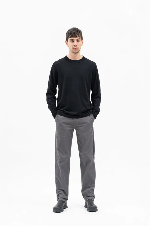 Men Aros Solotex Chino Battleship Grey Norse Projects Trousers