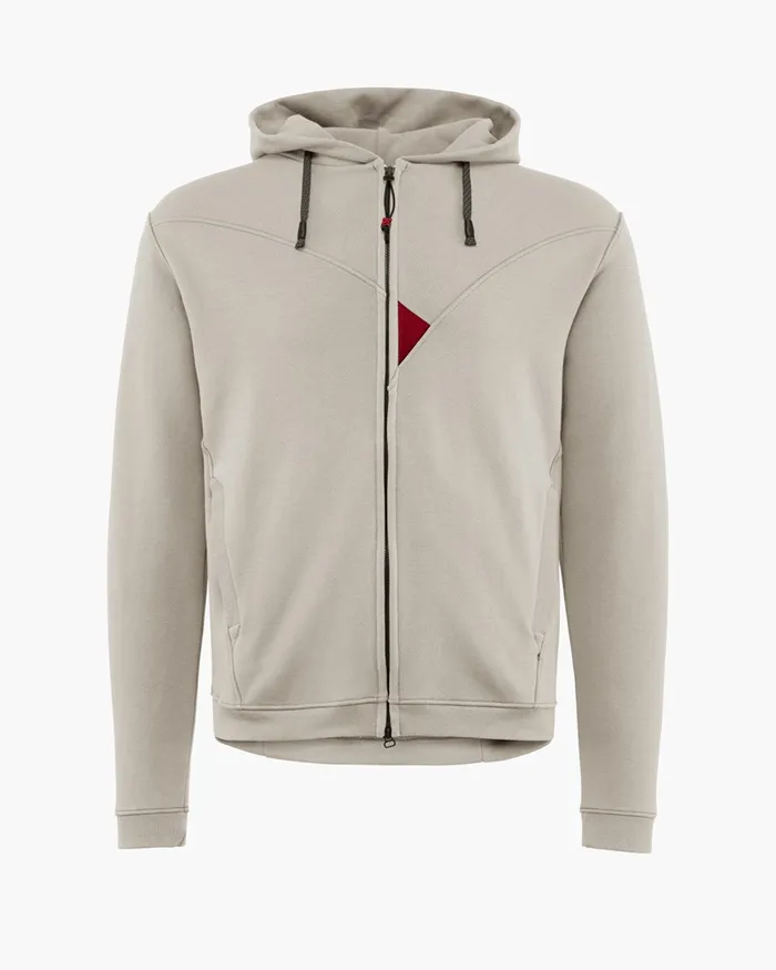 Men Bauge Zip Hood Klttermusen Off The Mountain Collection Flint Grey Klttermusen Fleeces and Sweaters