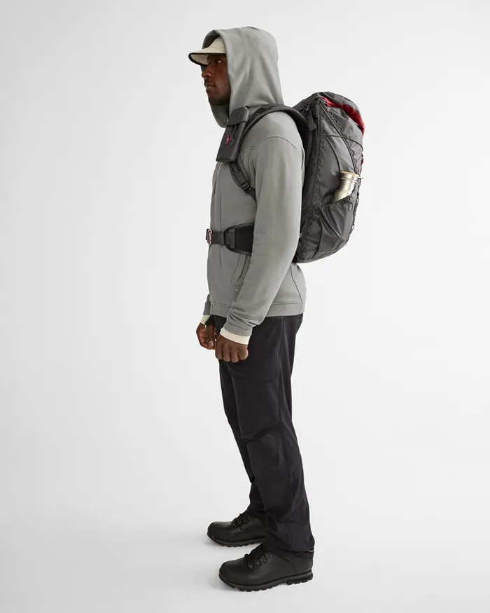 Men Bauge Zip Hood Klttermusen Off The Mountain Collection Flint Grey Klttermusen Fleeces and Sweaters