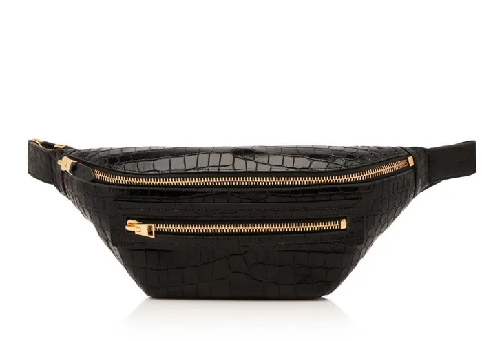Men Belt Bags Tom Ford Printed Alligator Buckley Belt Bag Black