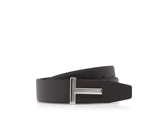 Men Belts Tom Ford T Icon Reversible Leather Belt Brown Black