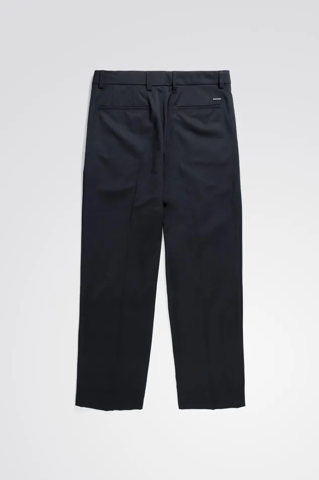 Men Benn Relaxed Light Wool Pleated Trouser Dark Navy Norse Projects Trousers