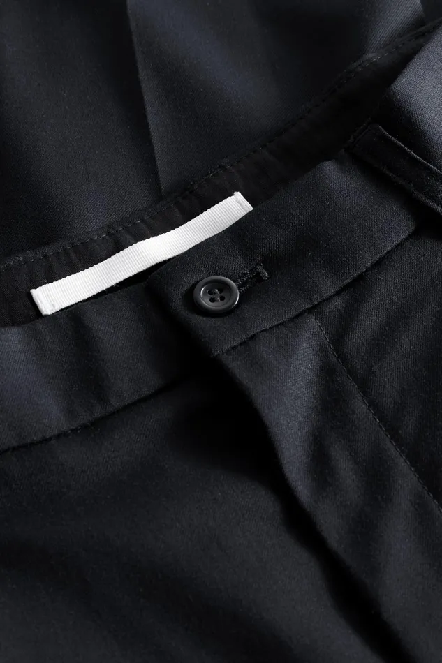 Men Benn Relaxed Light Wool Pleated Trouser Dark Navy Norse Projects Trousers