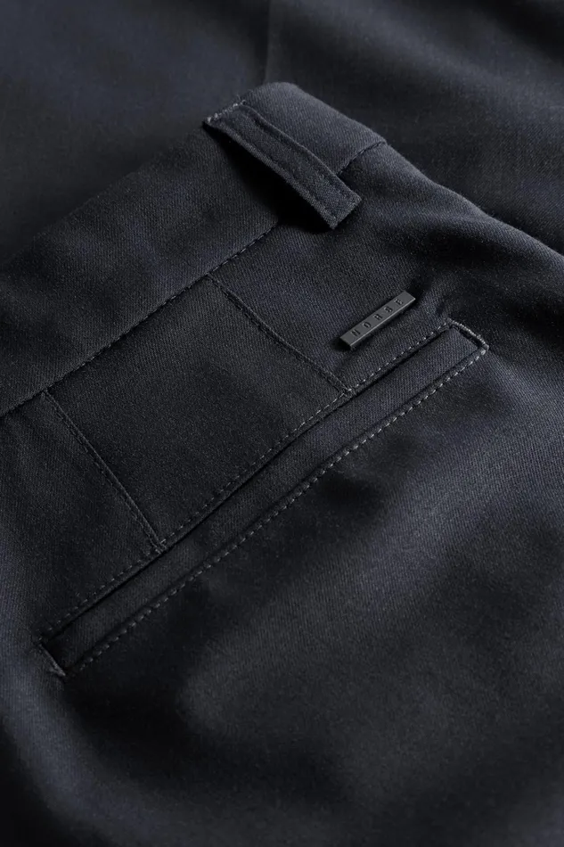 Men Benn Relaxed Light Wool Pleated Trouser Dark Navy Norse Projects Trousers