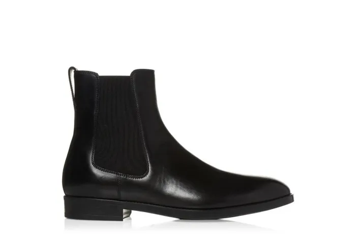 Men Boots Tom Ford Brushed Leather Robert Boot Black