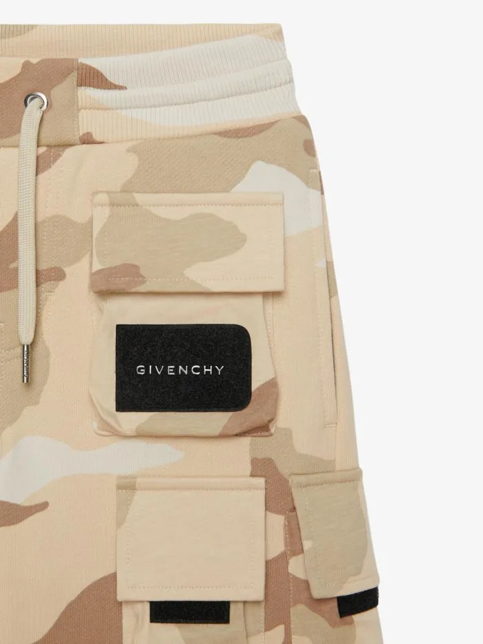 Men Boy 4 To 12 Years Givenchy Bermuda Shorts In Fleece With Camo Print Creambeige Men Boy 4 To 12 Years Givenchy Bermuda Shorts In Fleece With Camo Print Creambeige