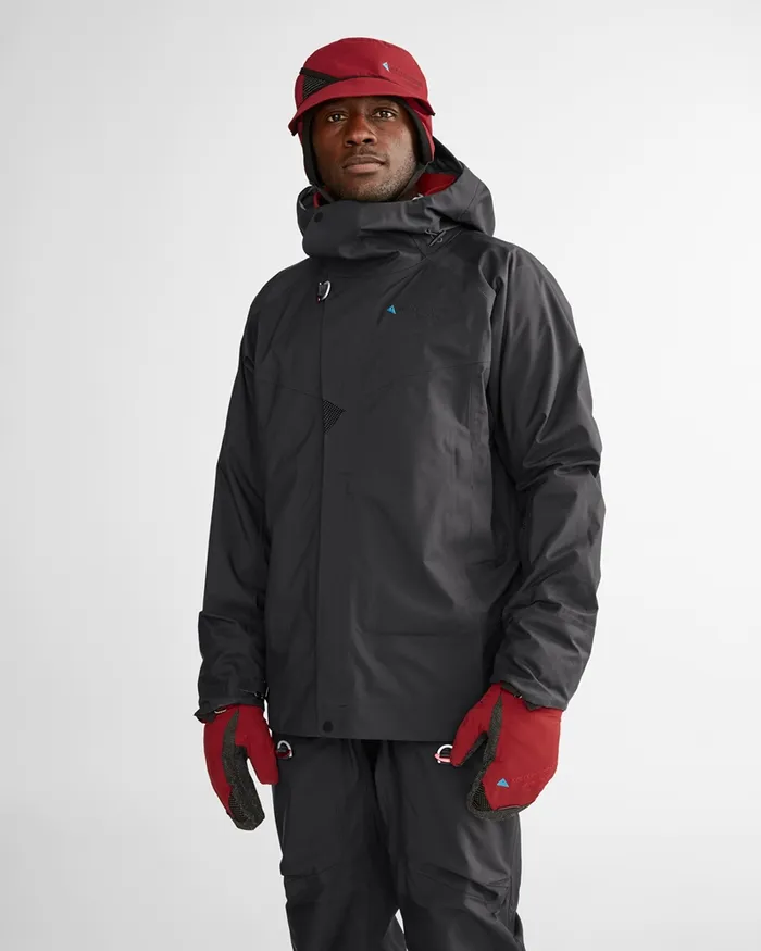 Men Brage 20 Waterproof Shell Jacket Raven Klttermusen Waterproof Jackets