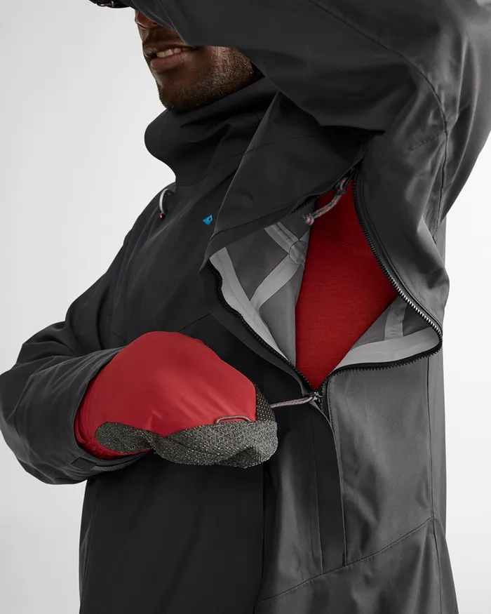 Men Brage 20 Waterproof Shell Jacket Raven Klttermusen Waterproof Jackets