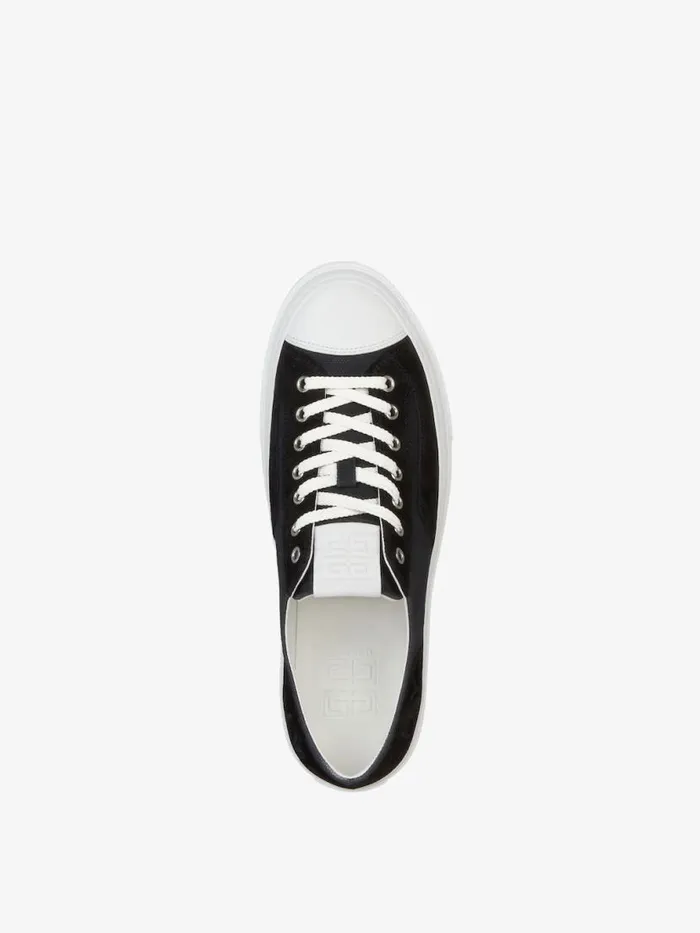 Men City Givenchy GIVENCHY City Sneakers In Canvas And Suede Black Men City Givenchy GIVENCHY City Sneakers In Canvas And Suede Black
