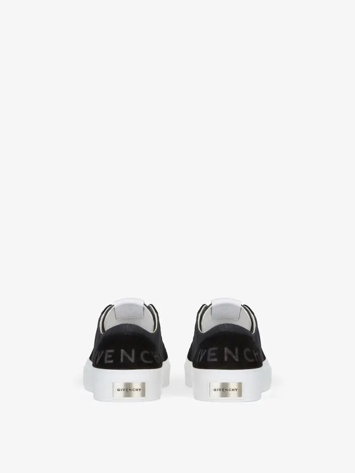 Men City Givenchy GIVENCHY City Sneakers In Canvas And Suede Black Men City Givenchy GIVENCHY City Sneakers In Canvas And Suede Black