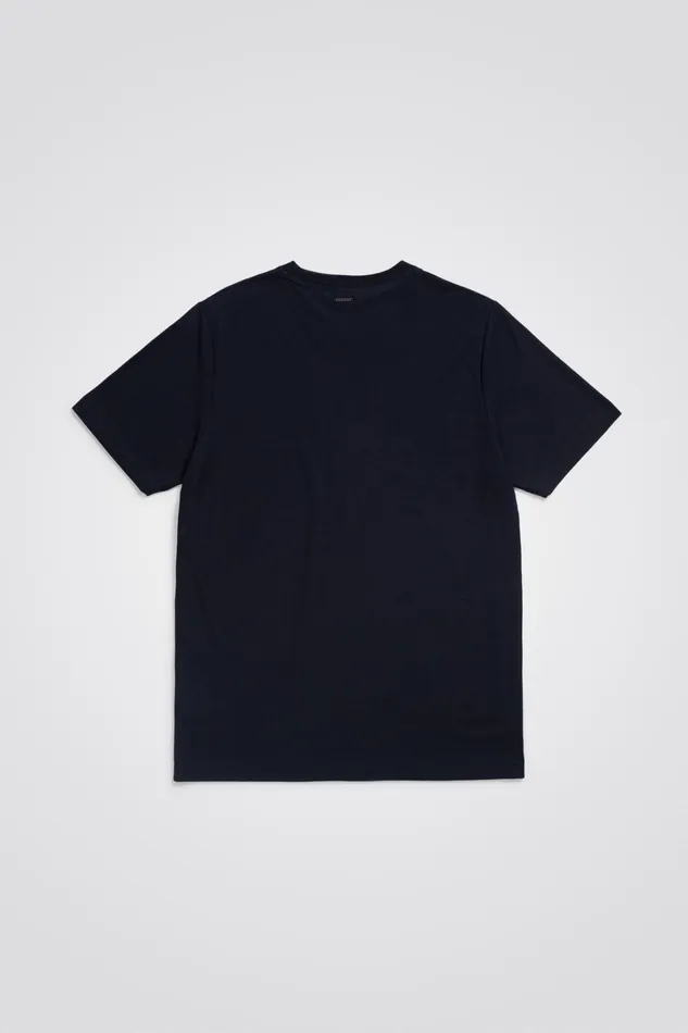 Men Cotton Crpe Tshirt Dark Navy Norse Projects TShirts