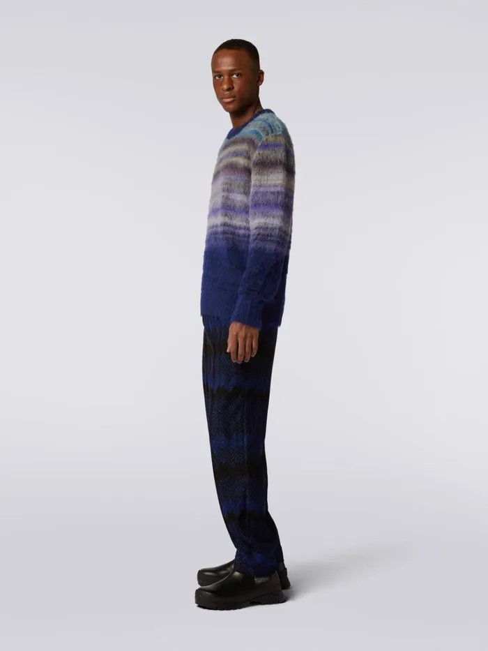 Men CrewNeck Jumper In Slub Mohair Multicoloured Missoni Knitwear Men CrewNeck Jumper In Slub Mohair Multicoloured Missoni Knitwear