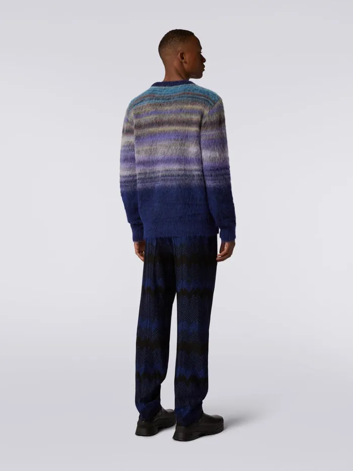 Men CrewNeck Jumper In Slub Mohair Multicoloured Missoni Knitwear Men CrewNeck Jumper In Slub Mohair Multicoloured Missoni Knitwear