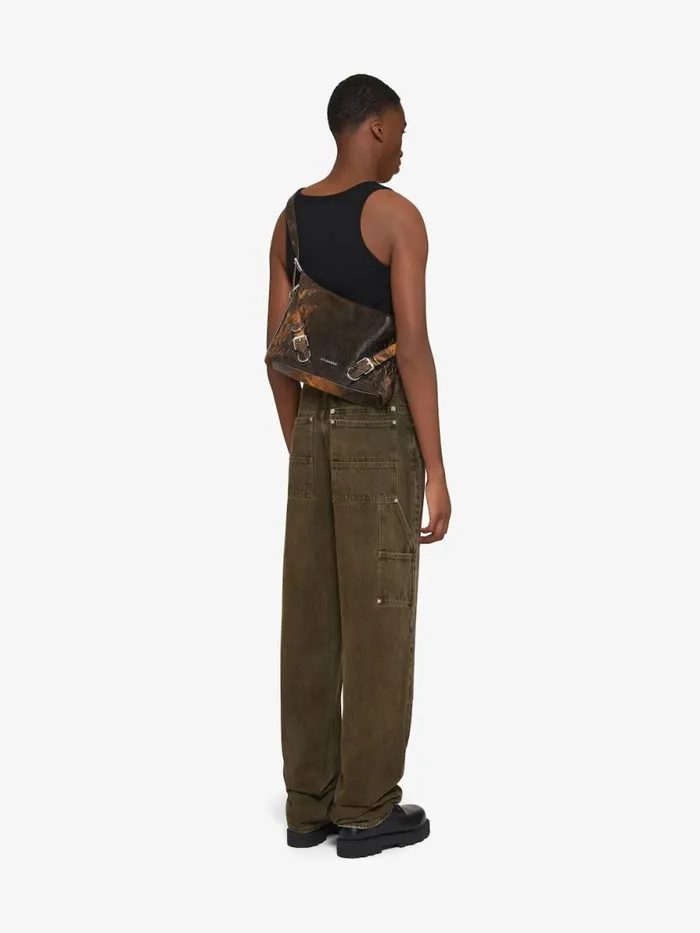 Men Crossbody Bags Givenchy Voyou Crossbody Bag In Crackled Leather Blackbrown Mud Men Crossbody Bags Givenchy Voyou Crossbody Bag In Crackled Leather Blackbrown Mud