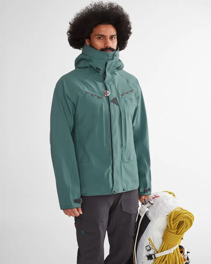 Men Draupner Waterproof Cutan Jacket Dark Deep Sea Klttermusen Waterproof Jackets