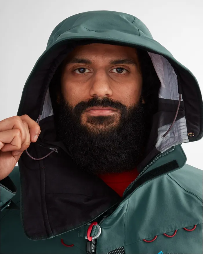 Men Draupner Waterproof Cutan Jacket Dark Deep Sea Klttermusen Waterproof Jackets