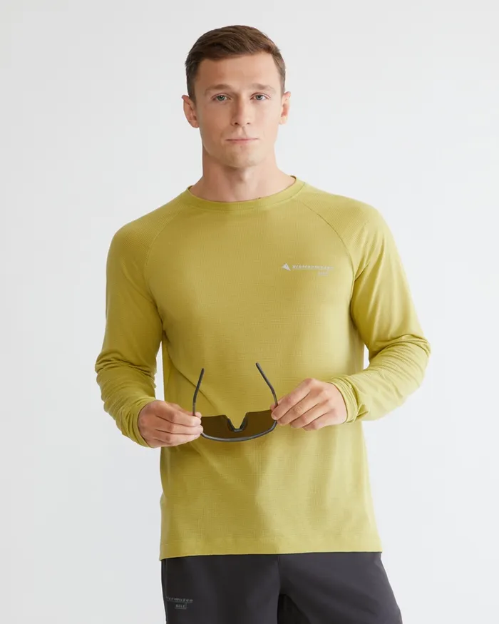 Men Groa Technical Long Sleeve Tee Beryl Green Klttermusen TShirts
