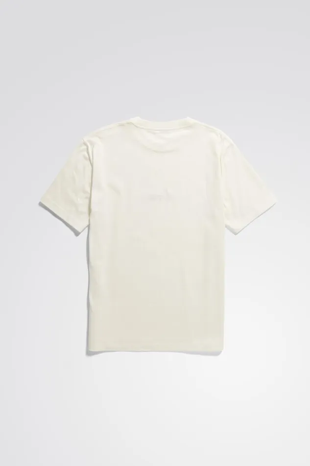 Men Johannes Organic Chain Stitch Logo Tshirt Ecru Norse Projects TShirts