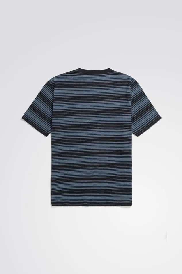 Men Johannes Spaced Stripe Tshirt Steel Blue Norse Projects TShirts