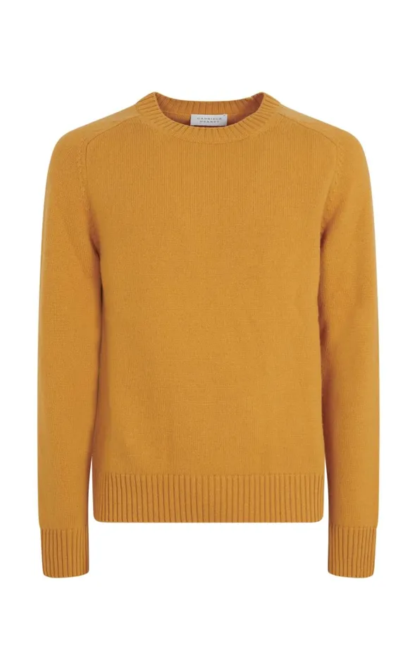 Men Knitwear Gabriela Hearst Daniel Knit Sweater In Golden Birch Cashmere