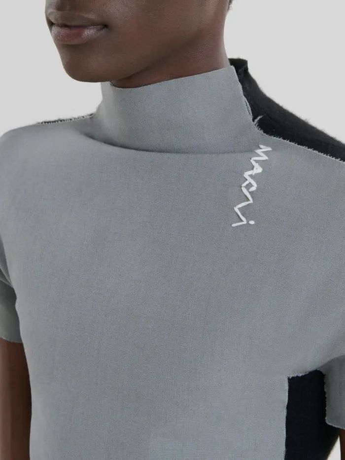 Men Marni Knitwear Gray And Black Wool And Cashmere Sweater