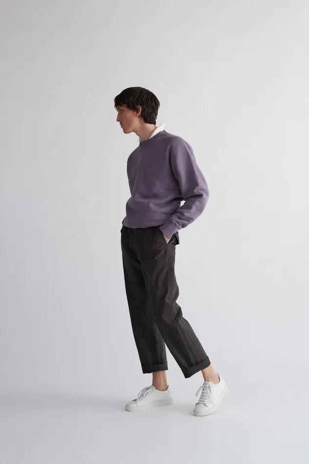 Men Marten Relaxed Organic Raglan Sweatshirt Dusk Purple Norse Projects Sweatshirts