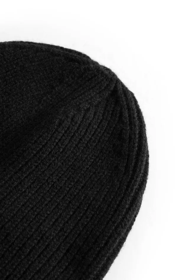 Men Merino Lambswool Rib N Logo Beanie Grey Melange Norse Projects Beanies