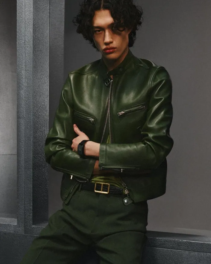 Men Outerwear Tom Ford Bonded Nappa Plonge Zip Racer Jacket Men Outerwear Tom Ford Bonded Nappa Plonge Zip Racer Jacket