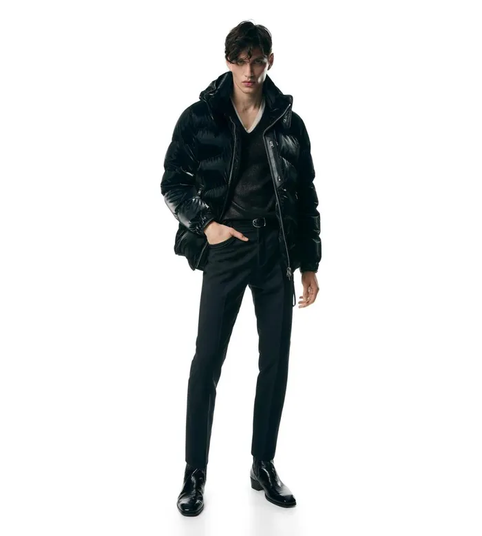 Men Outerwear Tom Ford Nylon Taffeta Down Jacket Black Men Outerwear Tom Ford Nylon Taffeta Down Jacket Black