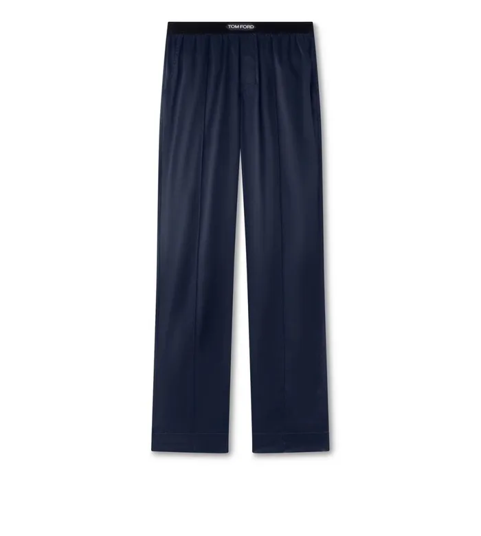 Men PAJAMA PANTS and LONG JOHNS Tom Ford Silk Pajama Pants Midnight Blue