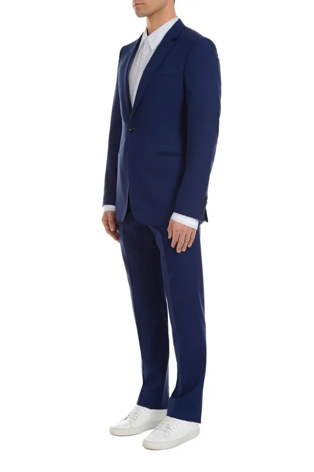 Men Pants Gabriela Hearst Sebastian Pant In Navy Wool