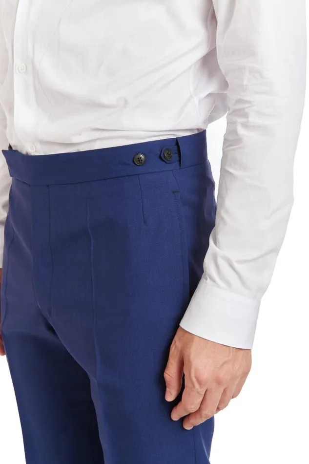 Men Pants Gabriela Hearst Sebastian Pant In Navy Wool