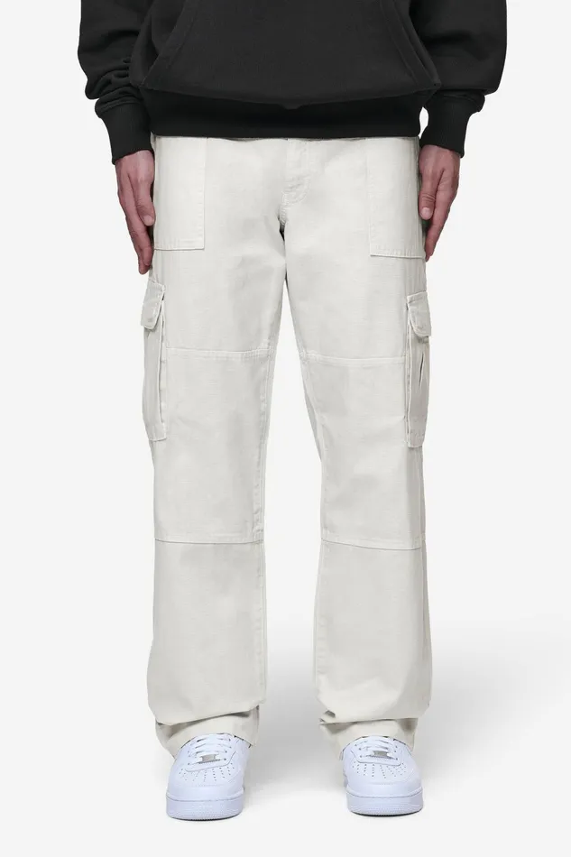 Men Pegador Basic Bottoms Risley Cargo Pants Cream