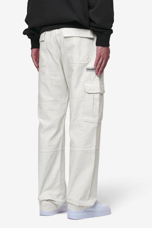 Men Pegador Basic Bottoms Risley Cargo Pants Cream Men Pegador Basic Bottoms Risley Cargo Pants Cream