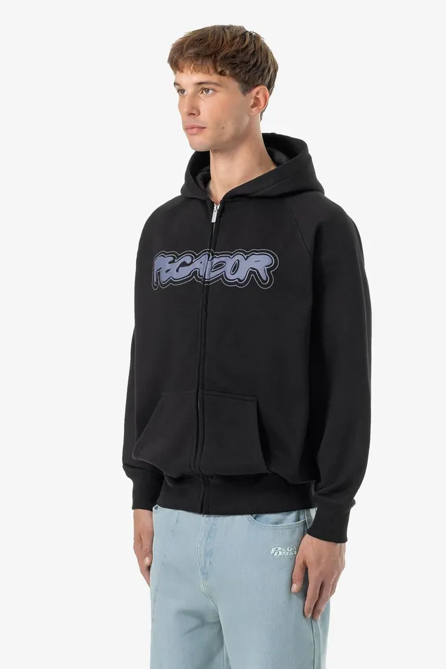 Men Pegador Hoodies Anclar Oversized Raglan Sweat Jacket Washed Black Men Pegador Hoodies Anclar Oversized Raglan Sweat Jacket Washed Black