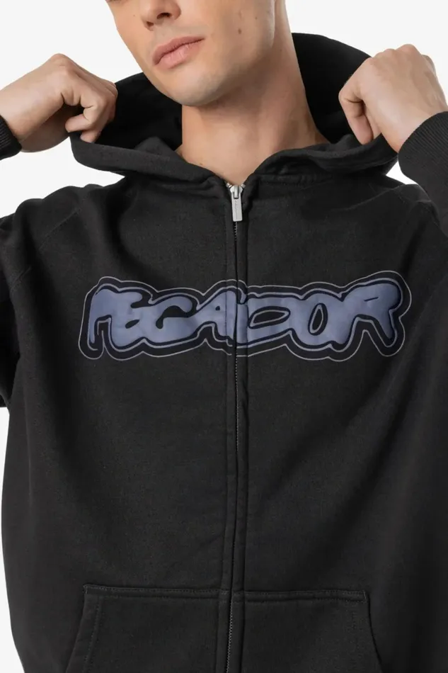 Men Pegador Hoodies Anclar Oversized Raglan Sweat Jacket Washed Black Men Pegador Hoodies Anclar Oversized Raglan Sweat Jacket Washed Black